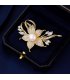 XSB201 - Golden Floral Saree Brooch